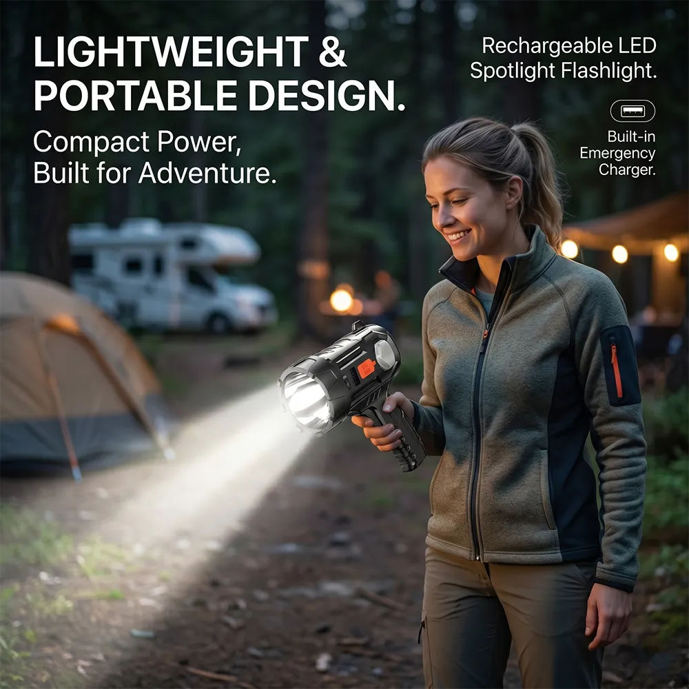 Wiederaufladbare LED-Strahler-Taschenlampe