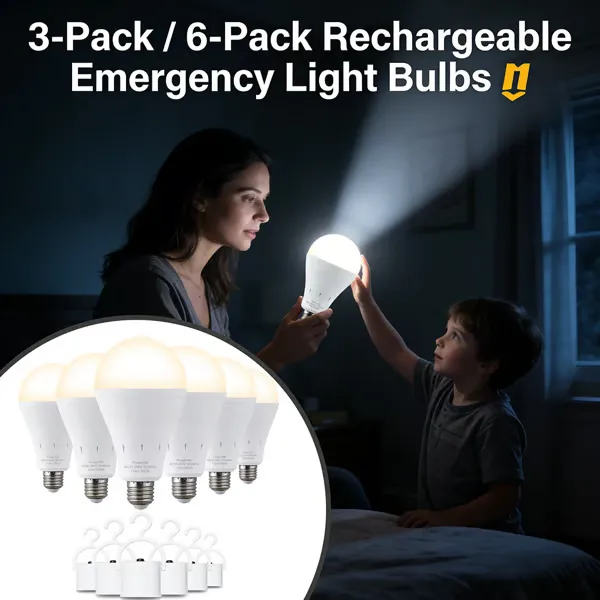 Wiederaufladbare Notfalllampen – 3er- oder 6er-Pack