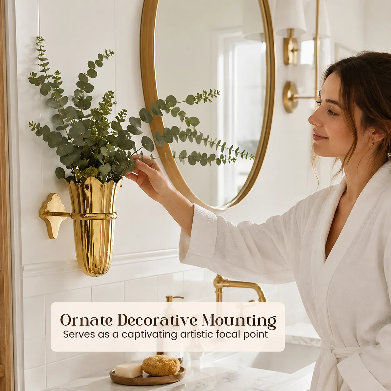 Luxury Gold Wall-Mounted Flower Vase