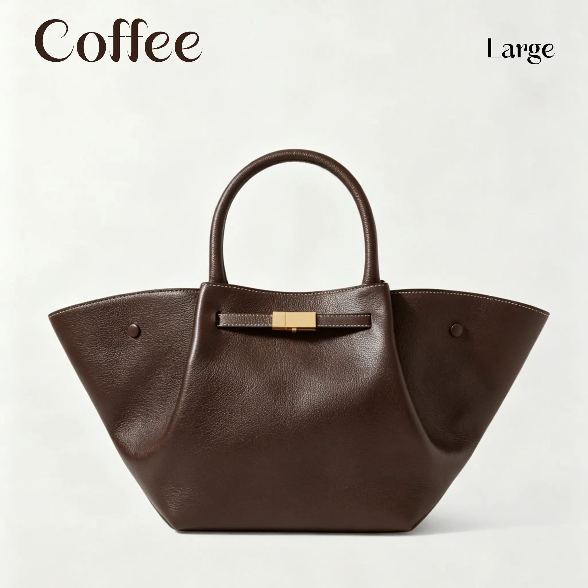 👜 Minimalist Folded-Wing Italian Leather Tote Bag