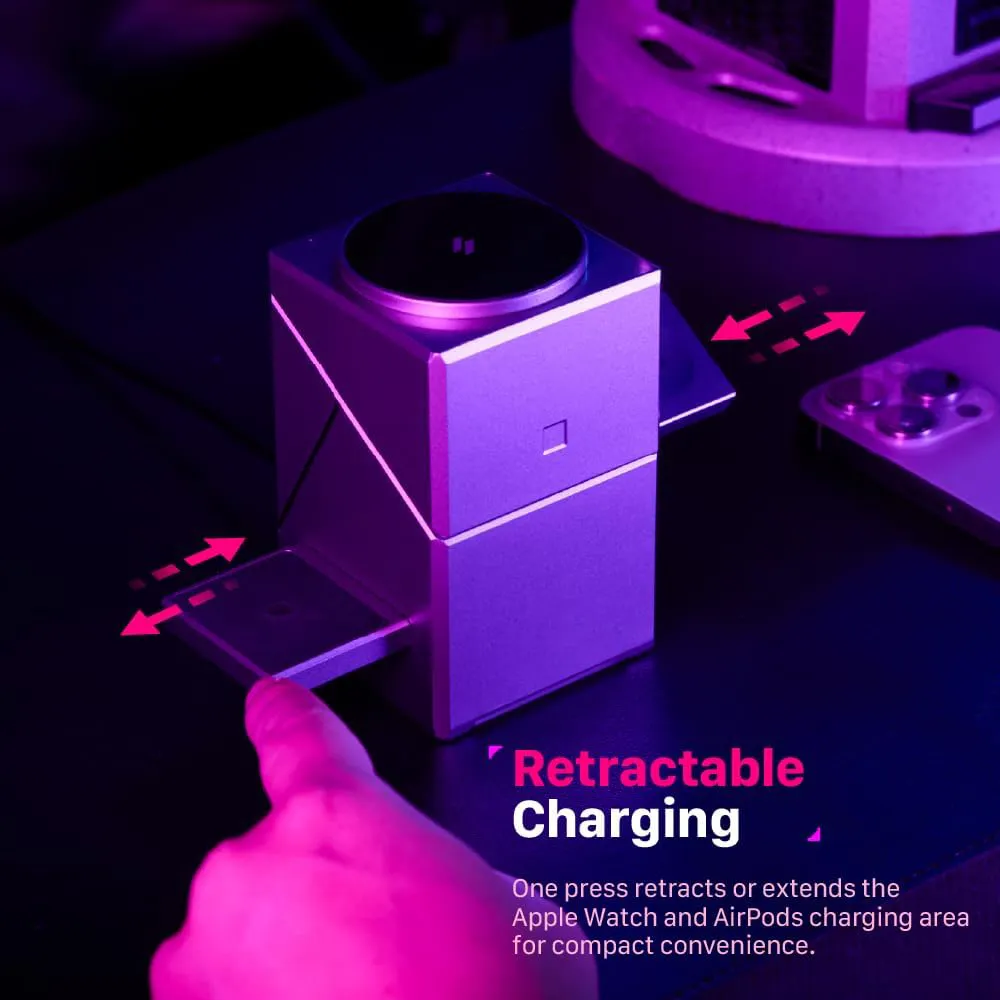 ⚡ 3-in-1 Portable Magnetic Wireless Charging Stand