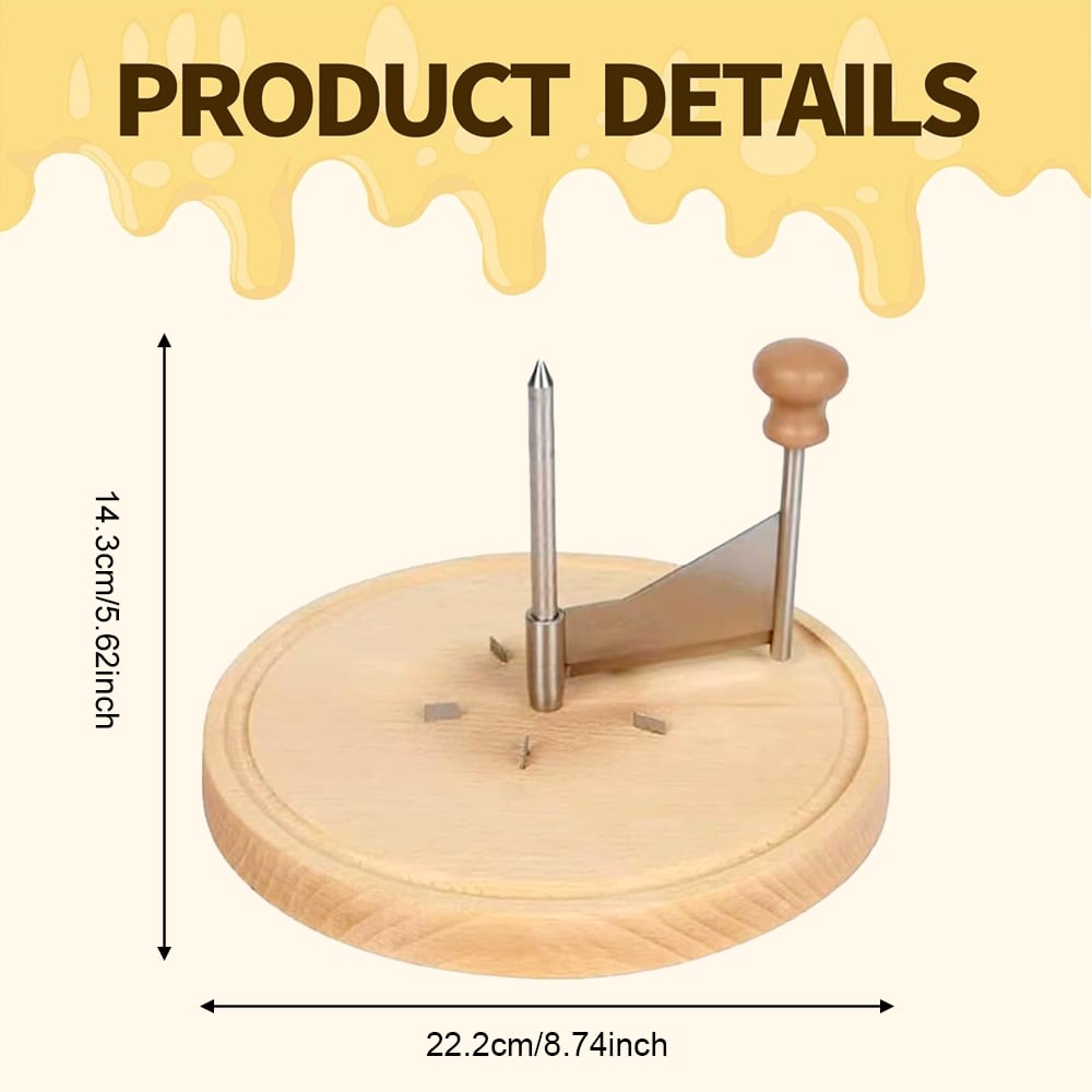Käserollrad mit Holzsockel