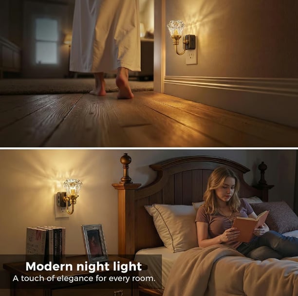 LED-Wandnachtlicht im Vintage-Stil mit sanftem Umgebungslicht