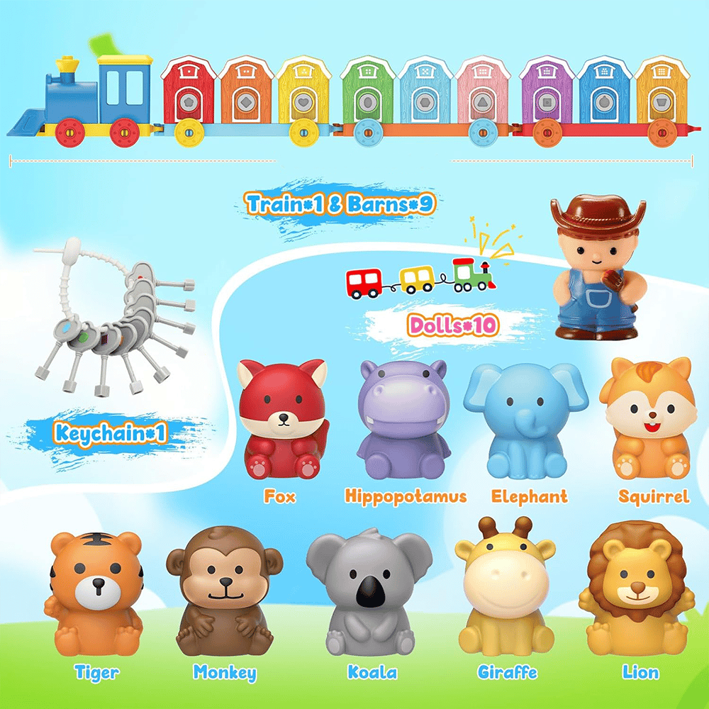 Tier-Lernzugset für Kinder
