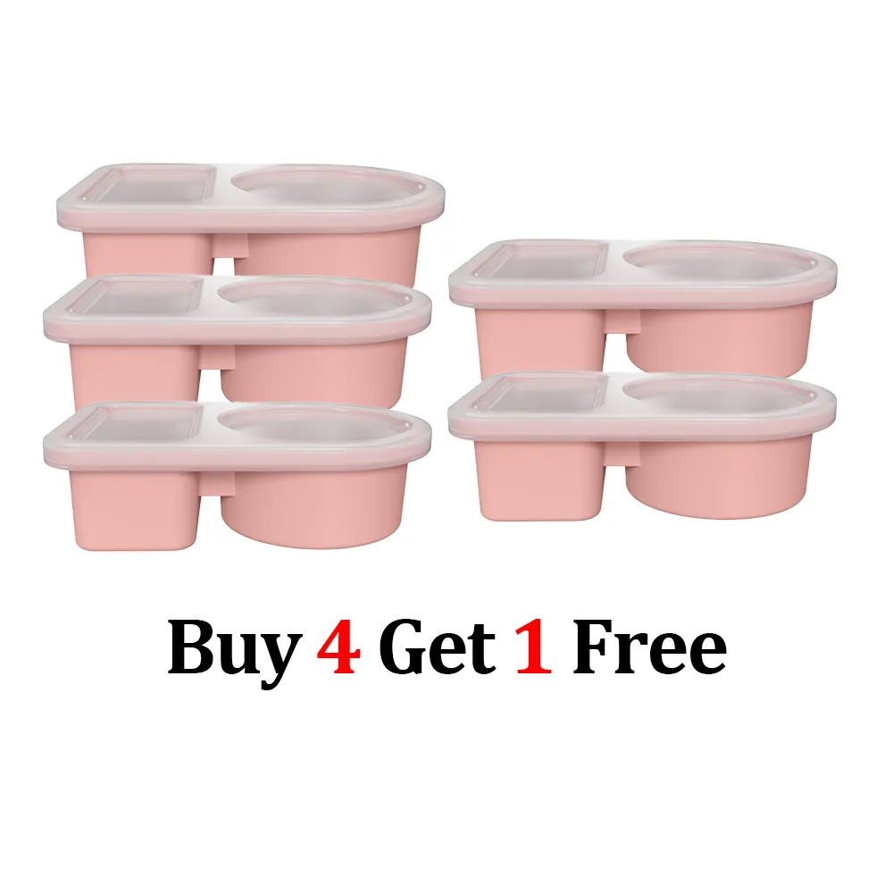 🥗Reusable Silicone Snack Box – Double Compartment Mini Food Storage Container