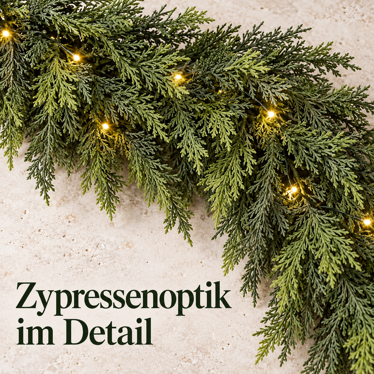 LED-Zypressengirlande für ein gemütliches Zuhause