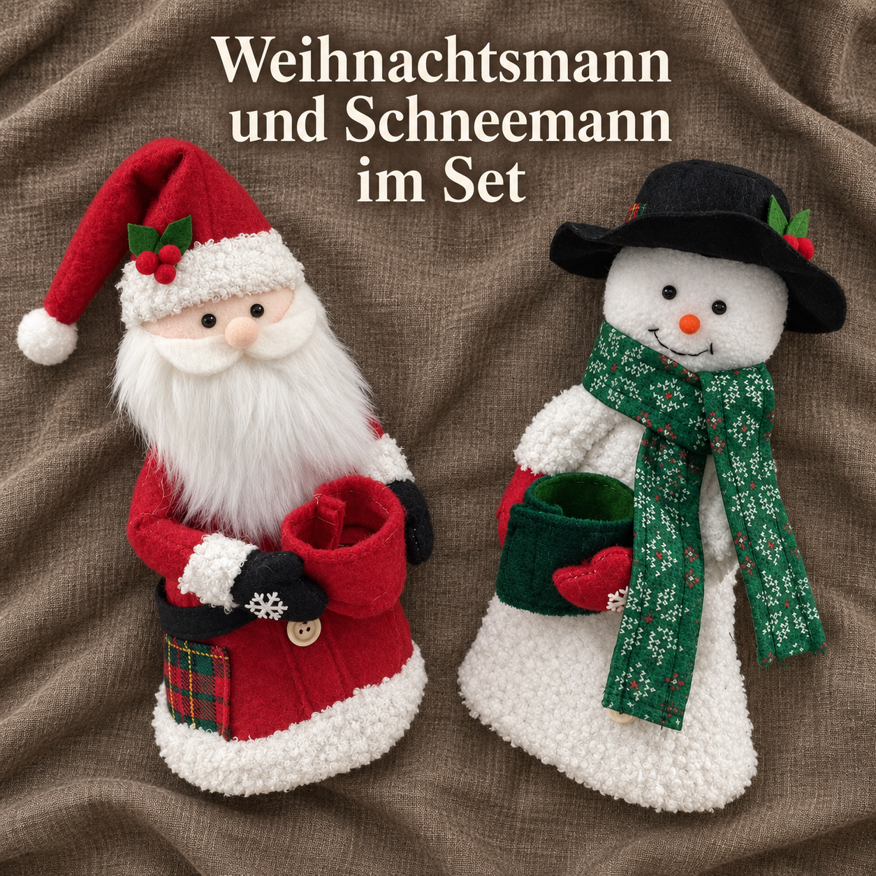 Dekofiguren-Duo für gemütliche Weihnachtsstimmung
