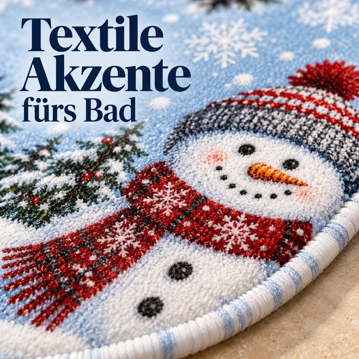 3-teiliges WC-Dekoset für ein gemütliches Winterbad