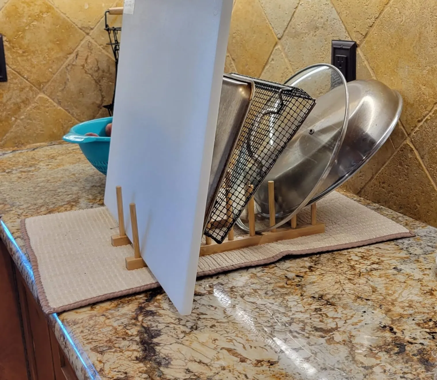 Works great for drying large (and small) cutting boards, pans, etc.