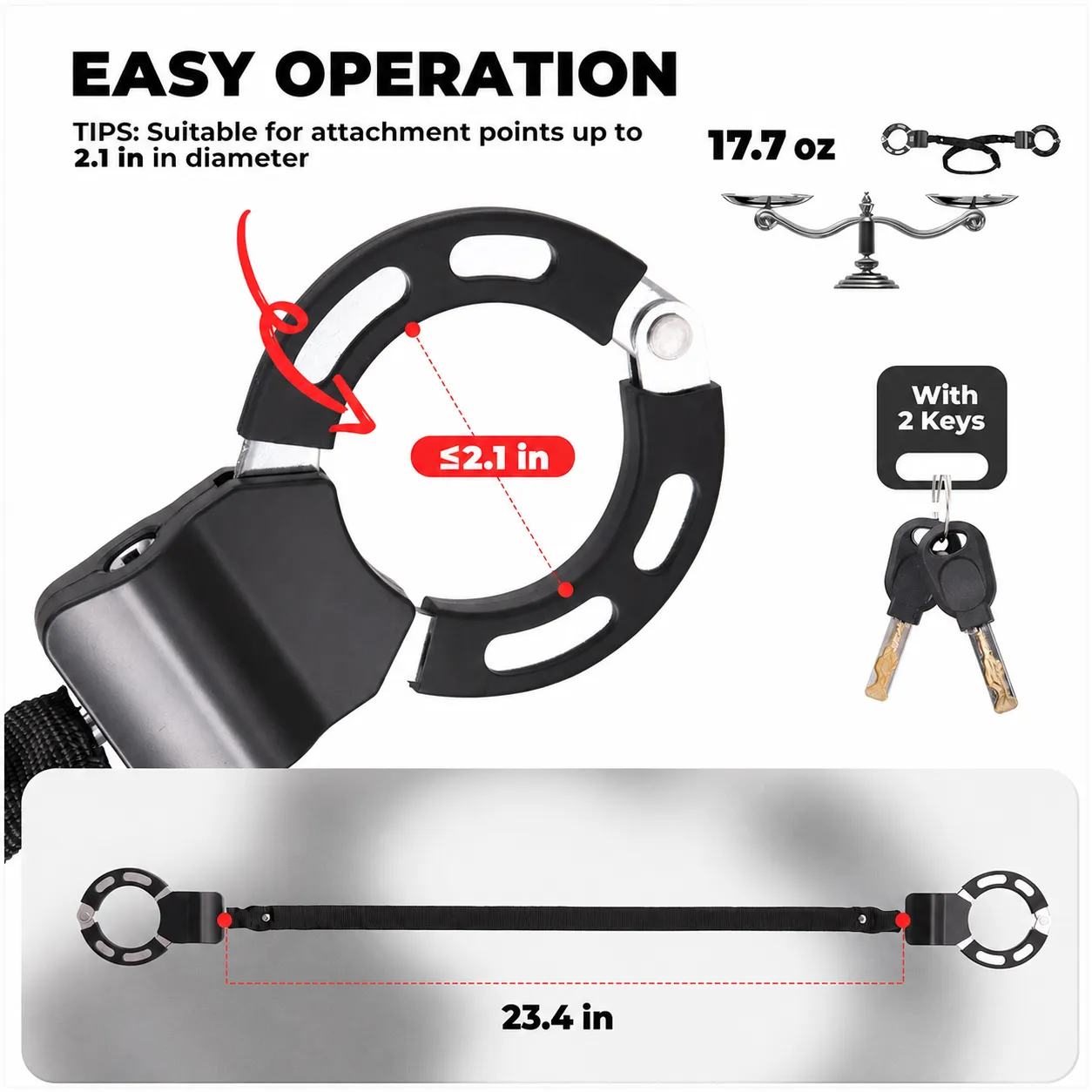 Compact lock for errands
