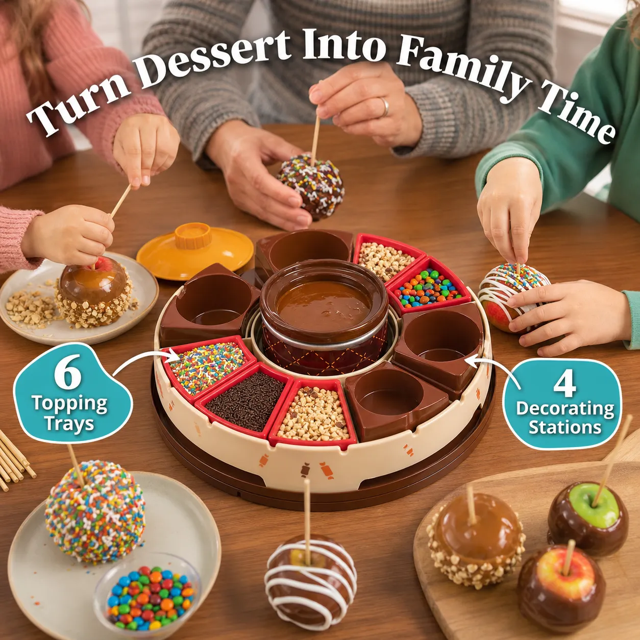 Dip & Decorate Chocolate and Caramel Apple Party Maker
