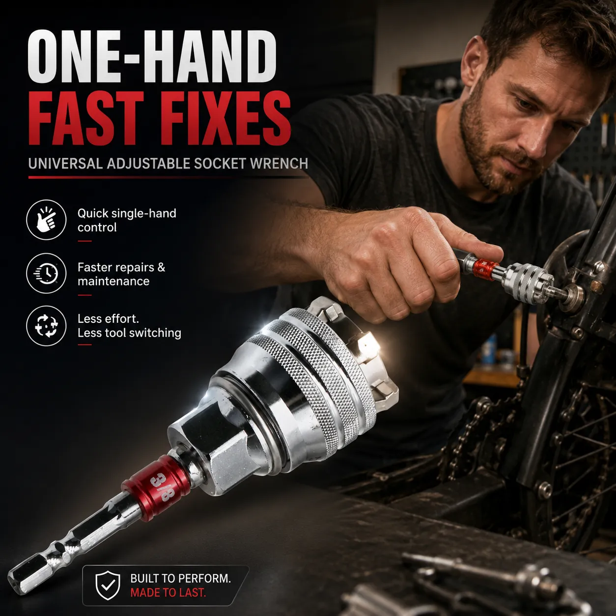 🔧 Universal Adjustable Socket Wrench