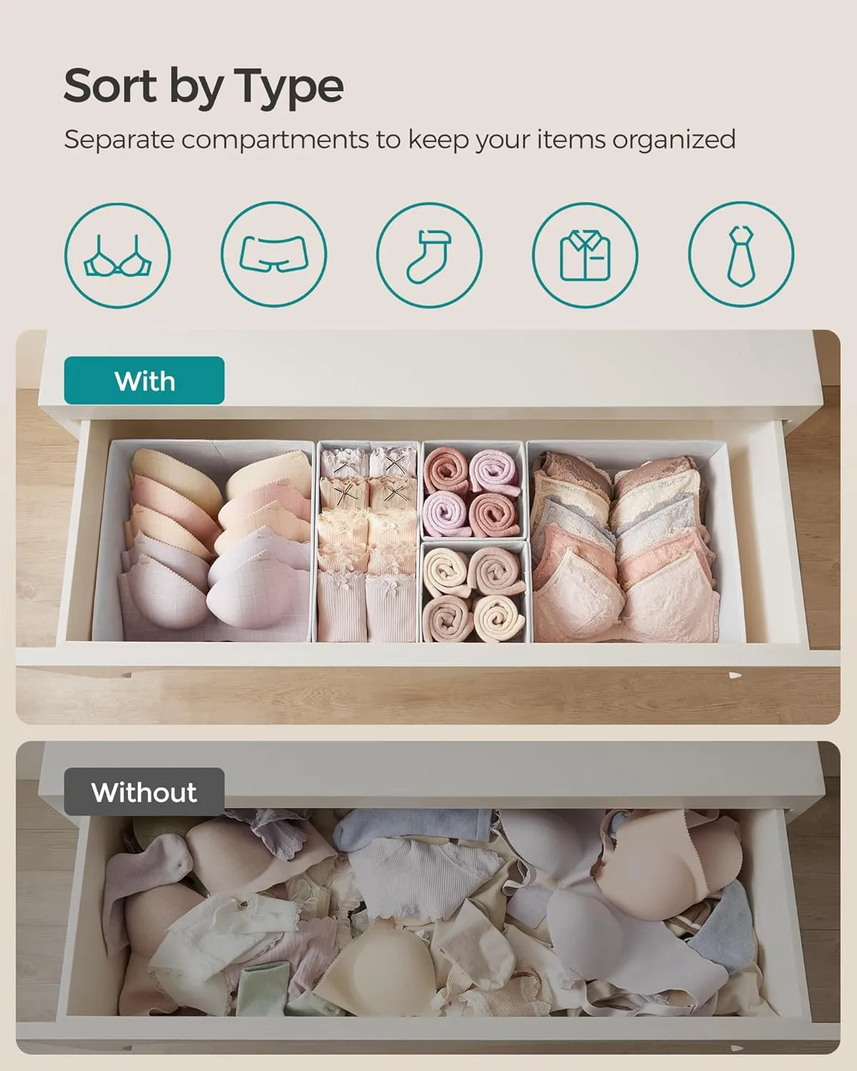 🧺 Foldable Fabric Storage Basket