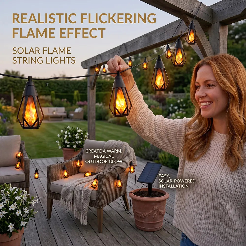 Solar-Flammen-Lichterkette