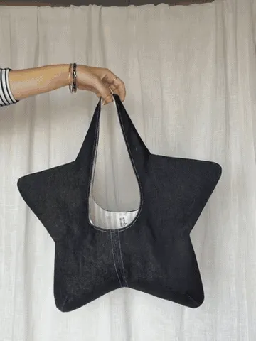 Star-shaped tote shown in multiple available finishes