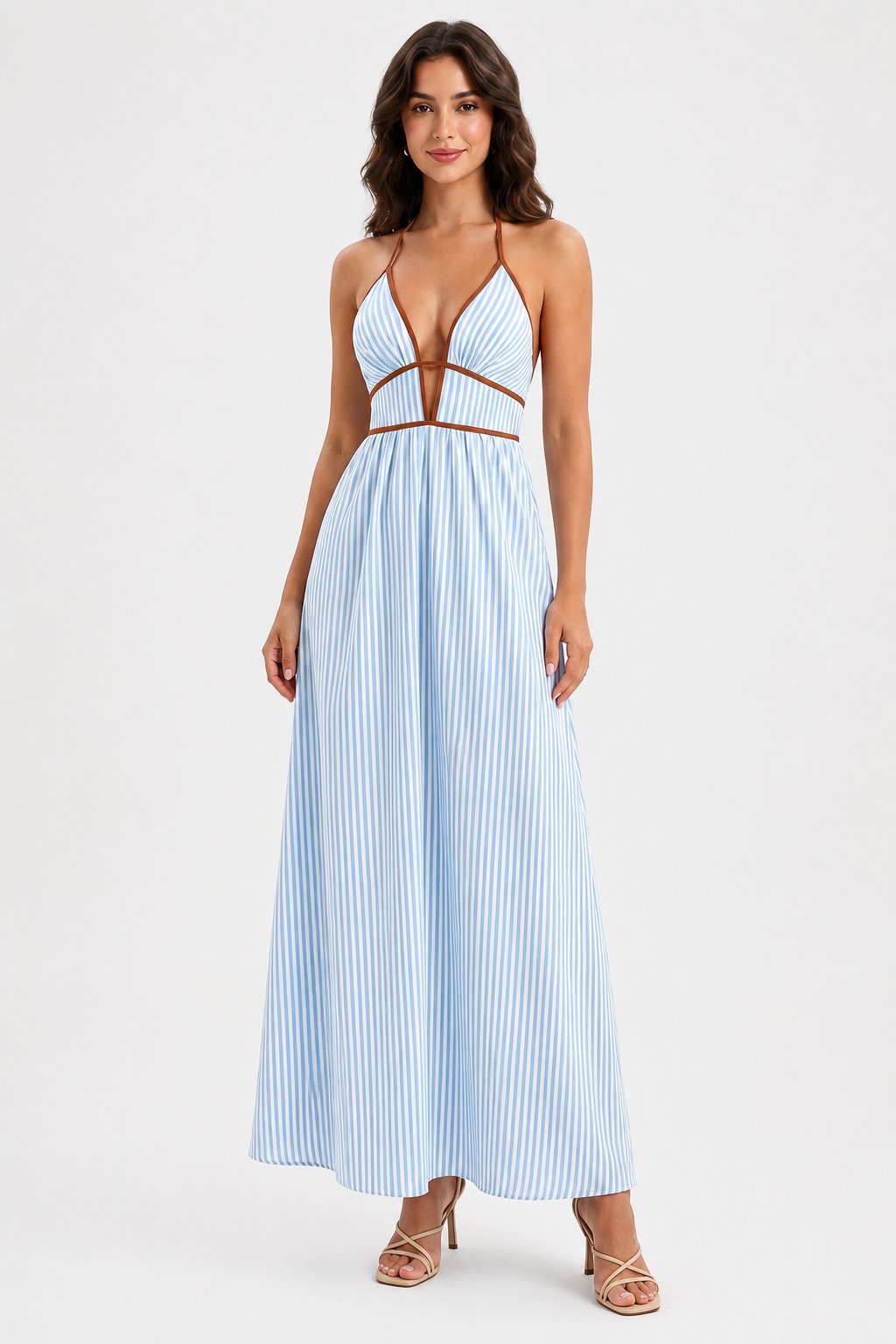 Elegantes ärmelloses Damen-Boho-Maxikleid