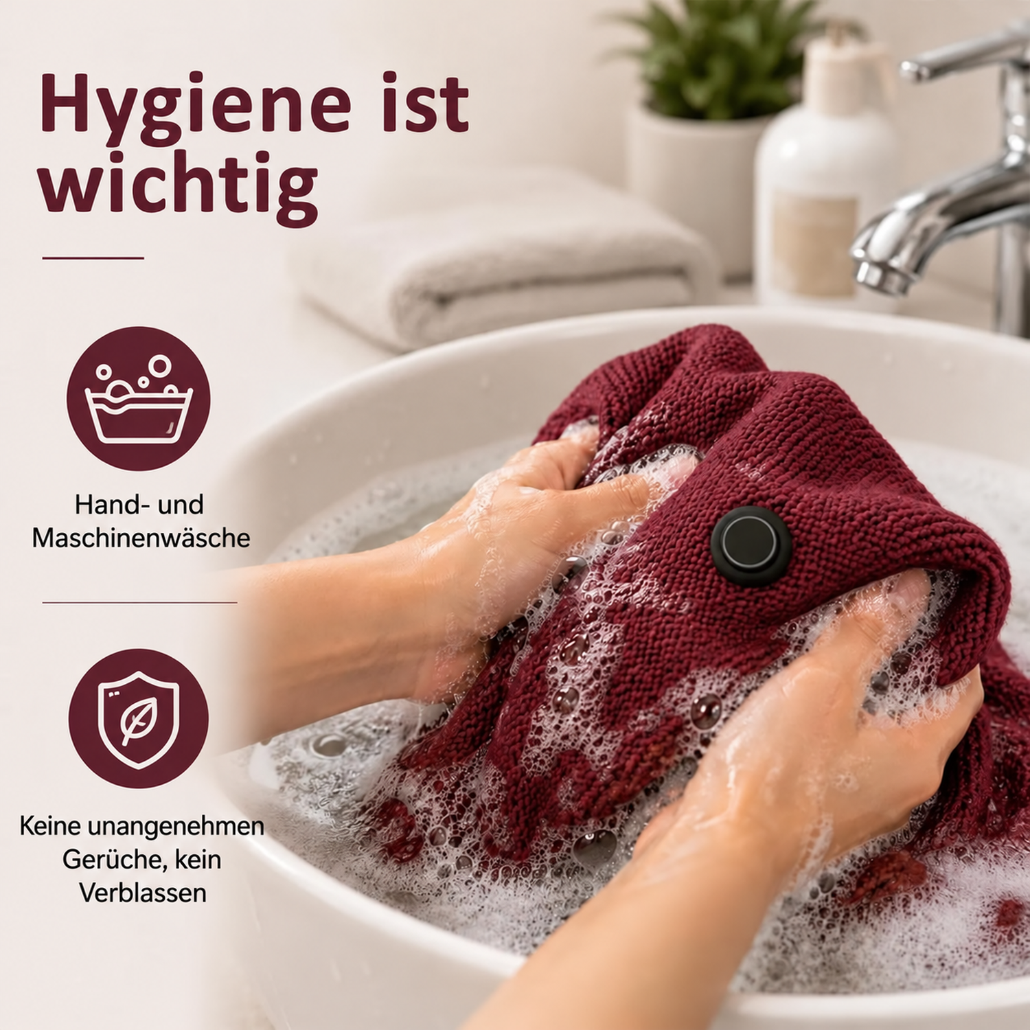 Tragbare beheizbare Decke als Schal mit 8 Heizzonen und USB-C