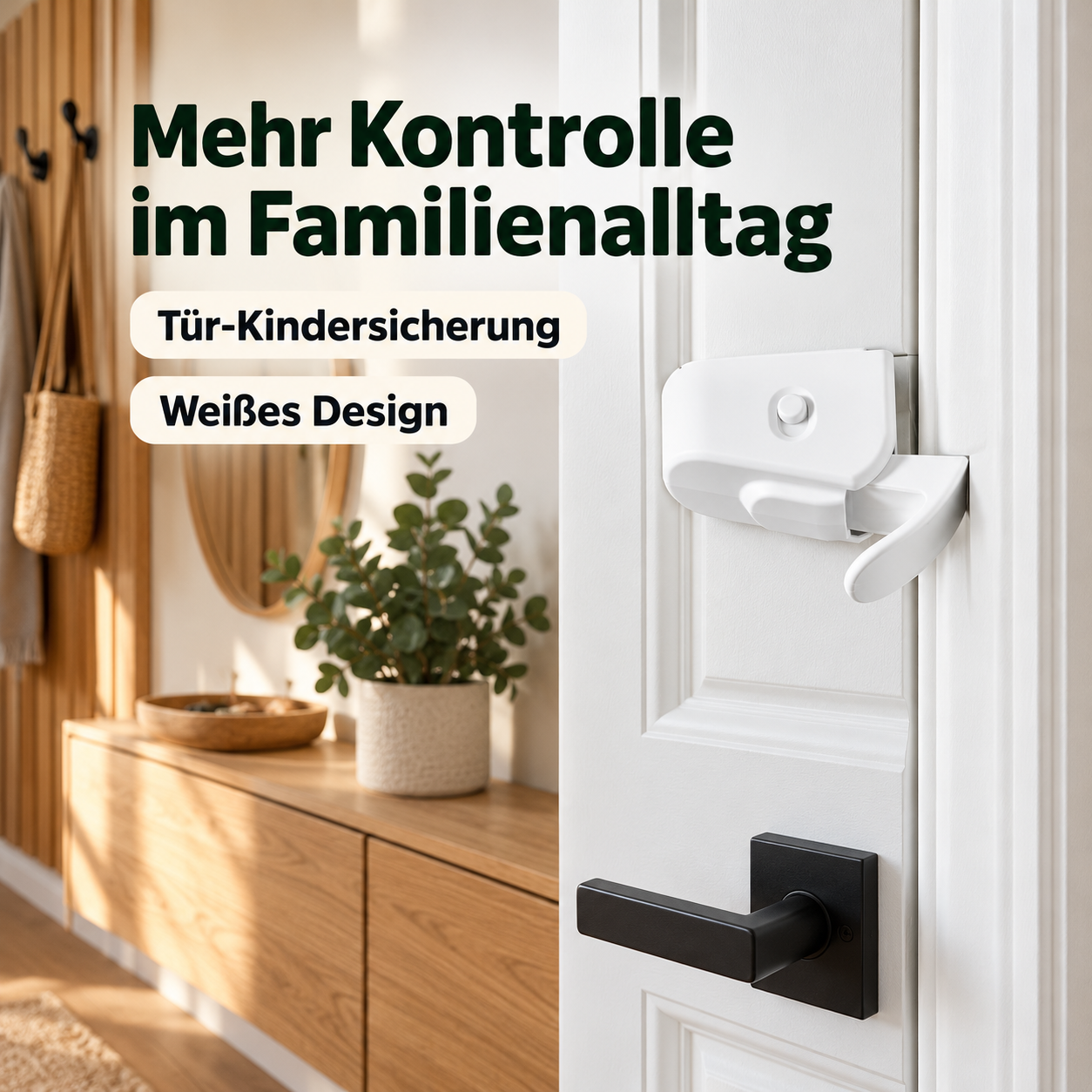 Tür-Kindersicherung für mehr Kontrolle im Familienalltag