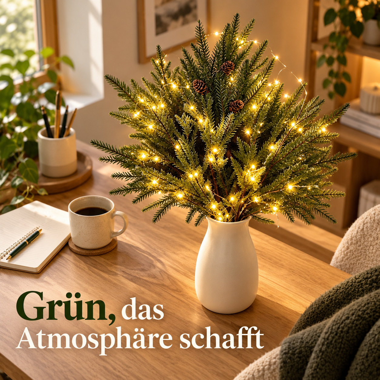 LED-Tannenzweige für ein gemütliches Zuhause – weitere Ansicht