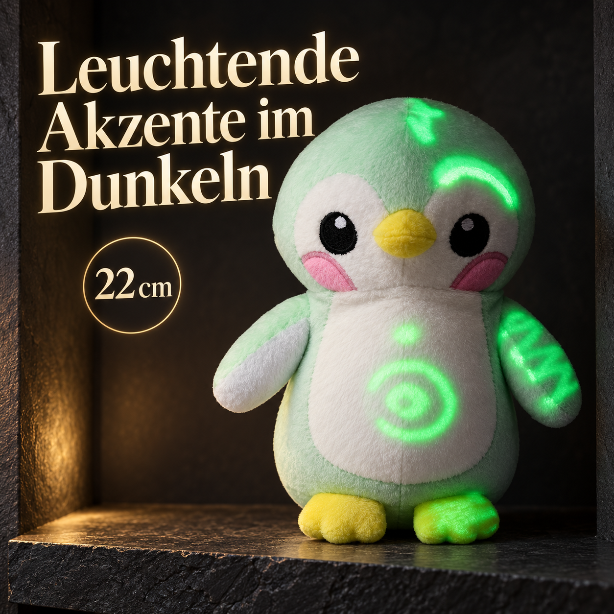 Leuchtender Plüschpinguin für fantasievolle Spielmomente