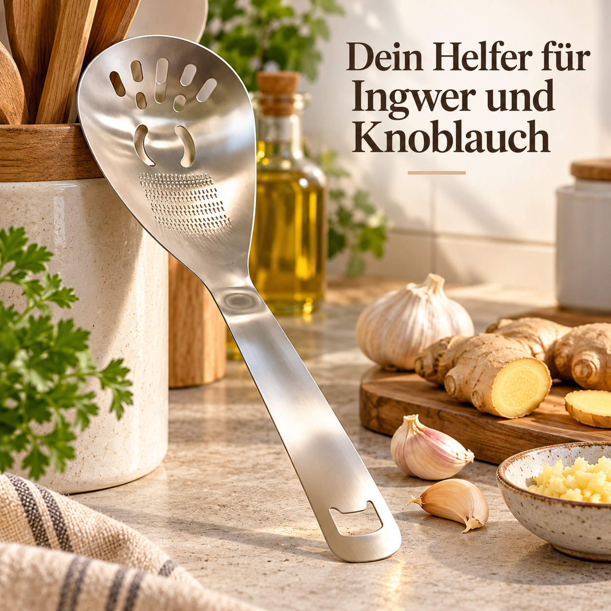 Ingwer- und Knoblauchreibe für frische Würze