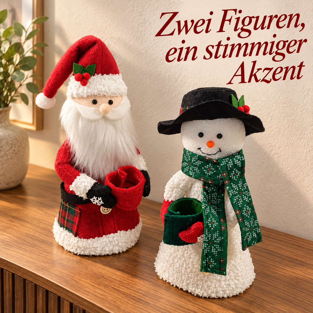 Dekofiguren-Duo für gemütliche Weihnachtsstimmung