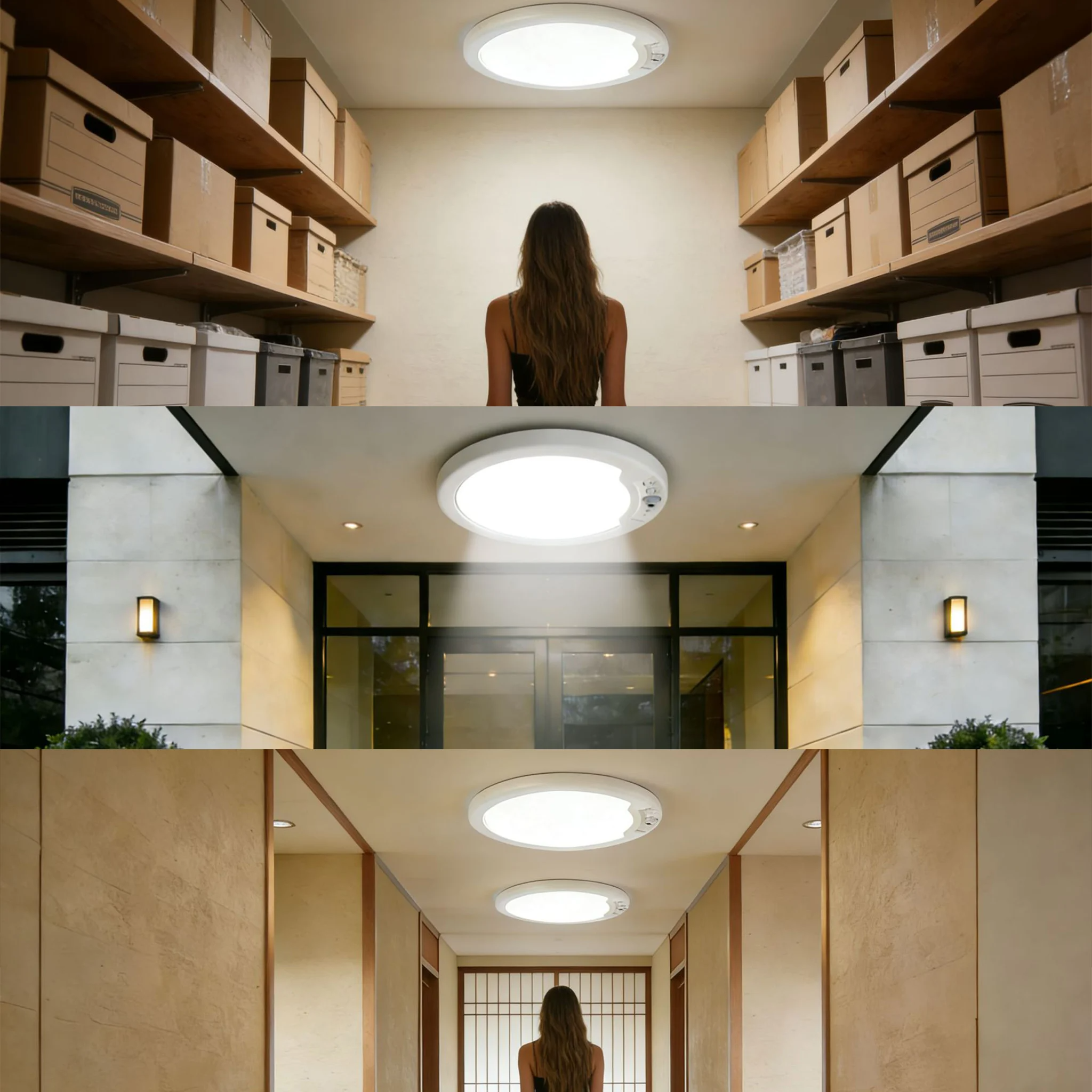 Wiederaufladbare LED-Deckenleuchte mit Bewegungssensor