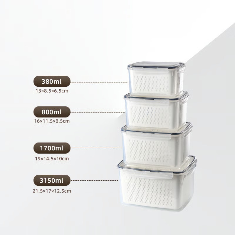 Food Storage Containers for Refrigerator Organization（3-6 PCS）