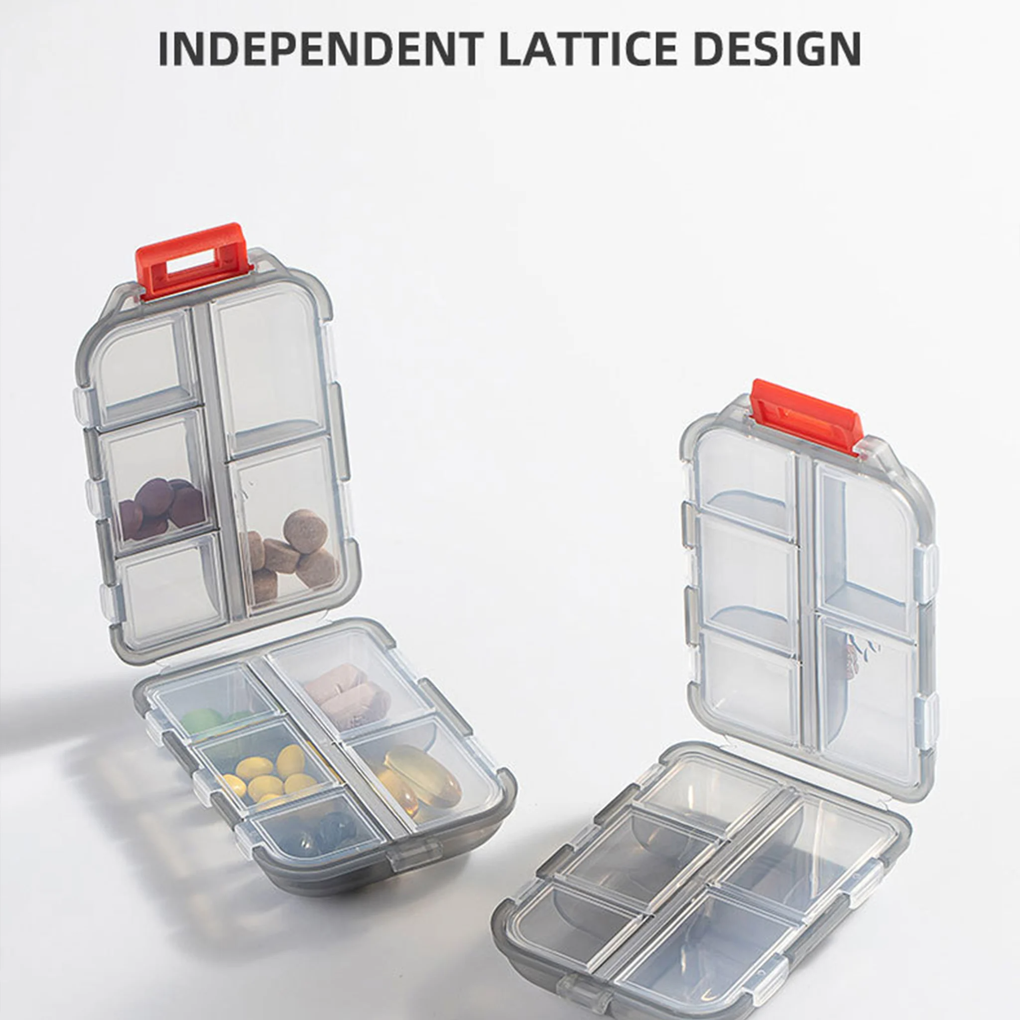 Tragbare doppelstöckige Tablettenbox