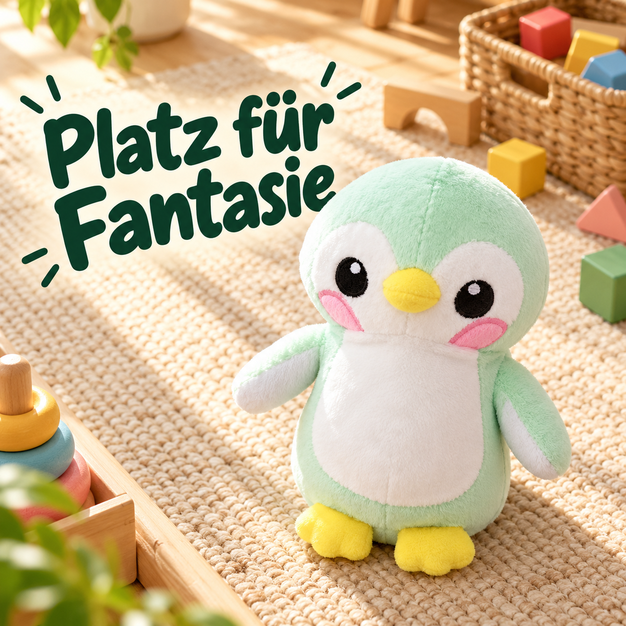Leuchtender Plüschpinguin für fantasievolle Spielmomente