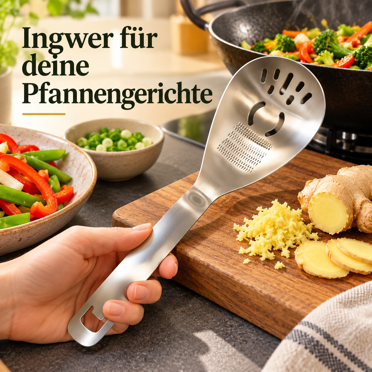 Ingwer- und Knoblauchreibe für frische Würze