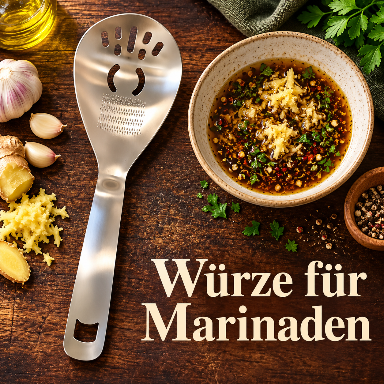 Ingwer- und Knoblauchreibe für frische Würze