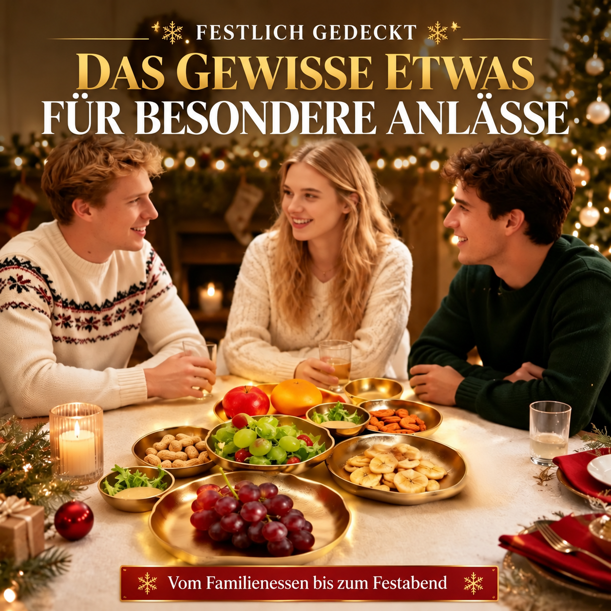 Goldfarbenes Servierschalen-Set mit 9 Schälchen