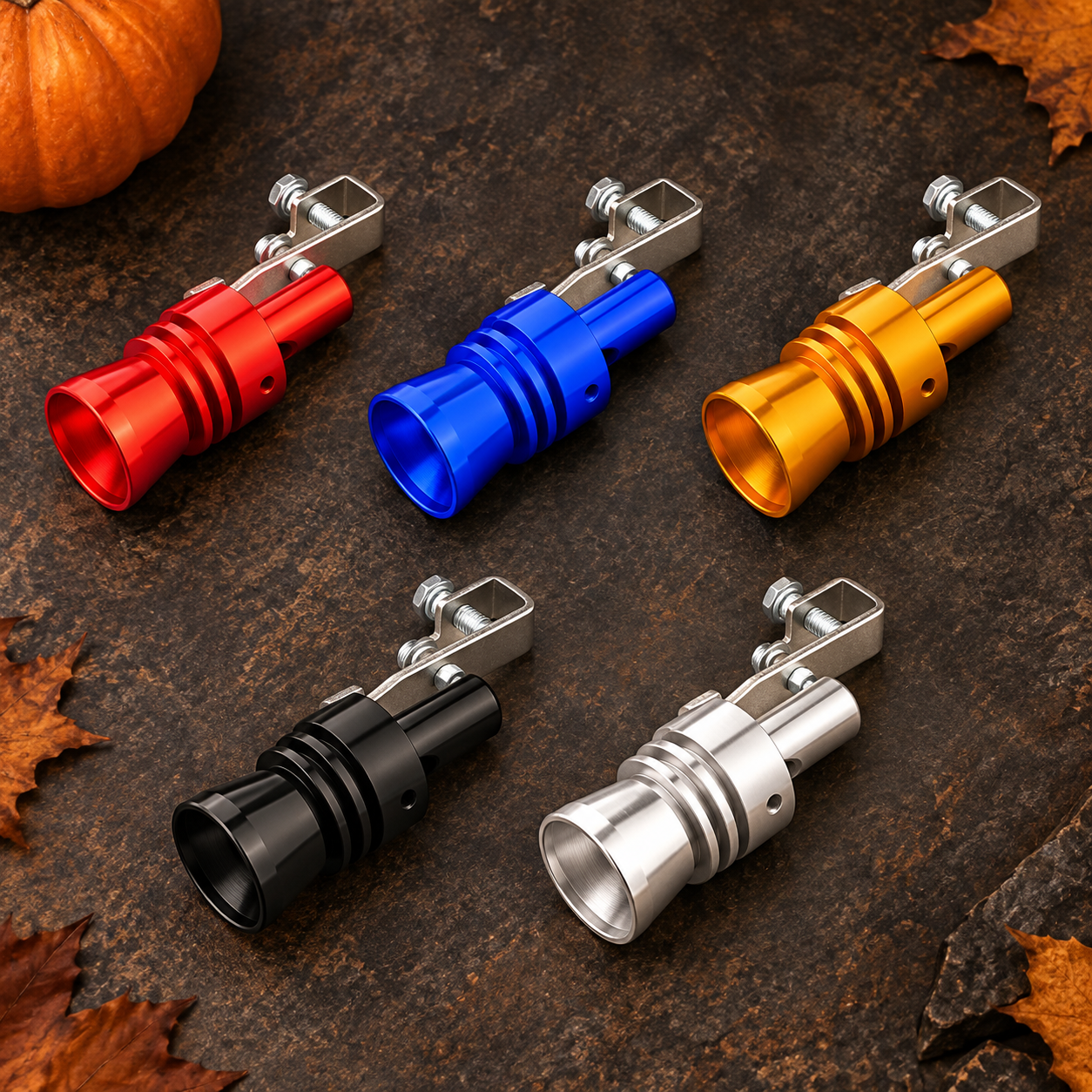 Auspuffpfeifen im 5-Farben-Set als Halloween-Autozubehör