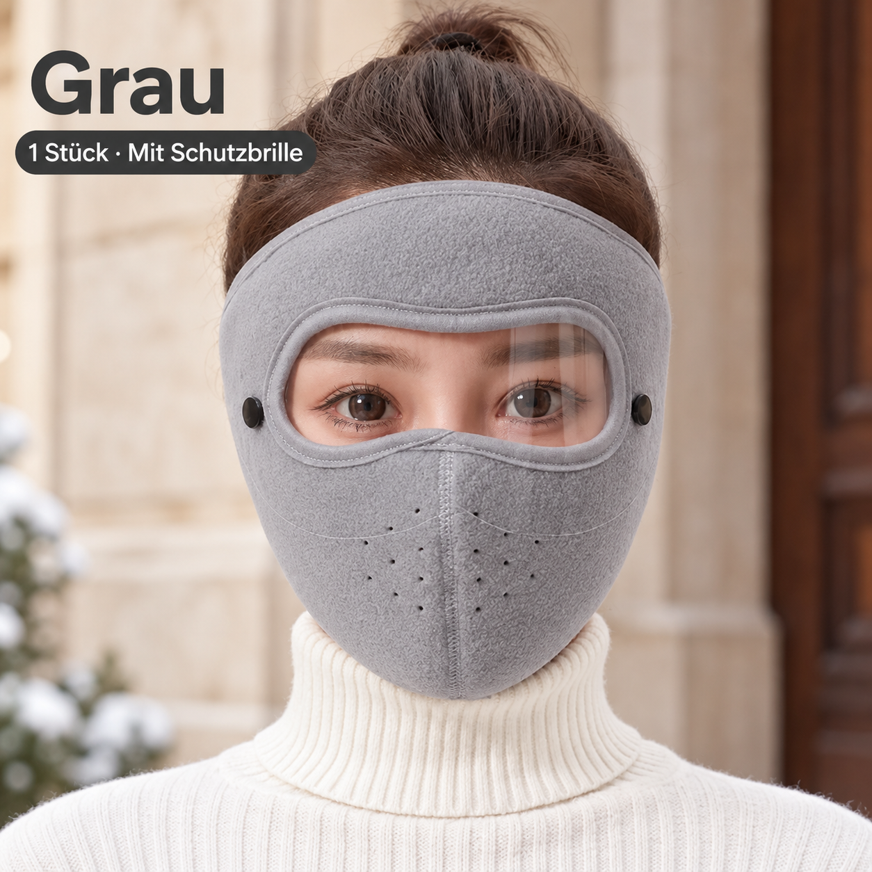 Kälteschutzmaske mit Schutzbrille für kalte Tage