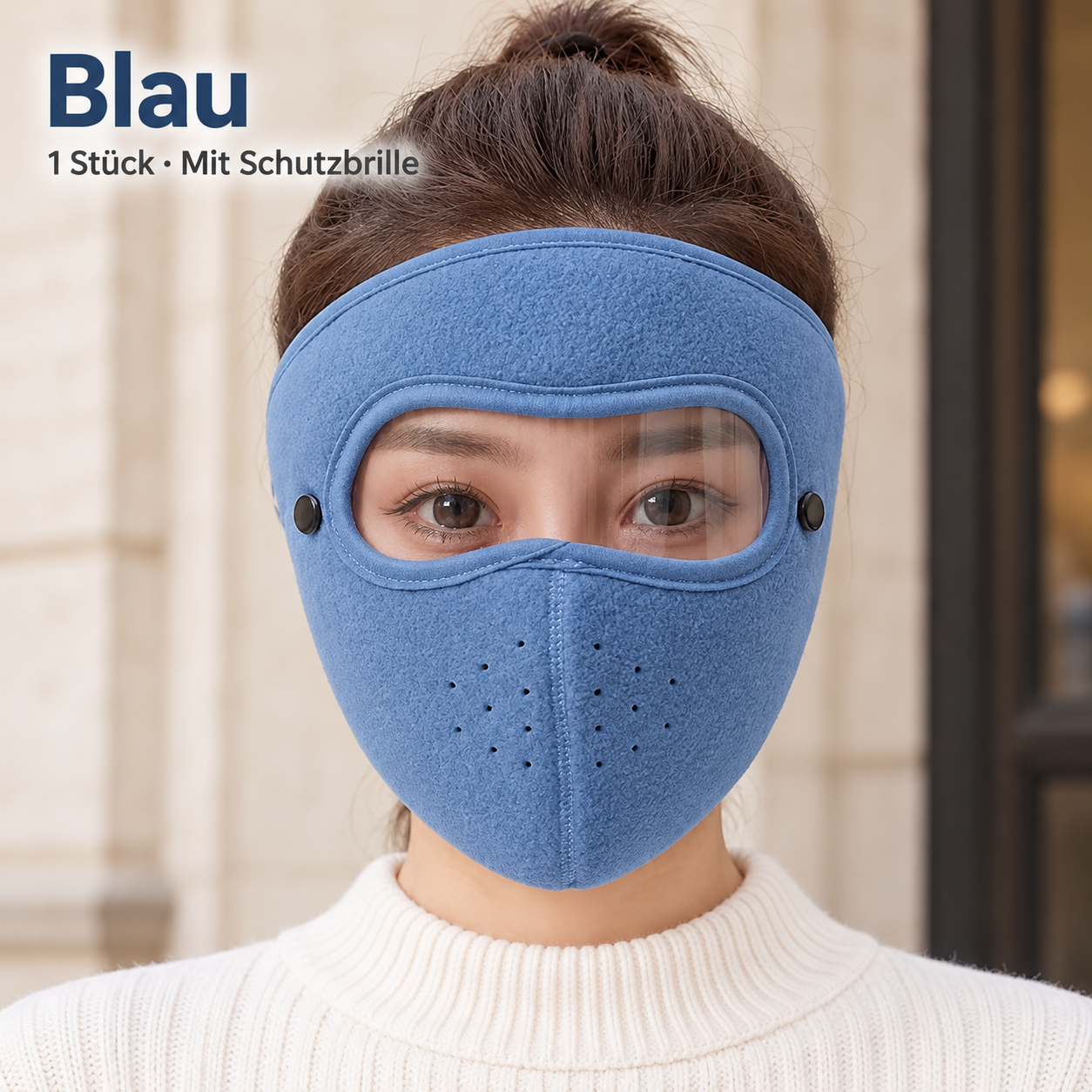 Kälteschutzmaske mit Schutzbrille für kalte Tage