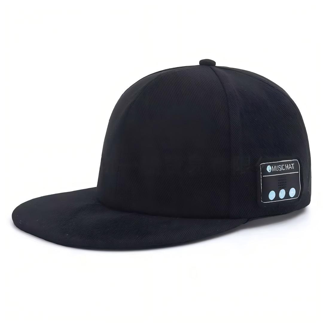 Wireless speaker hat with Bluetooth 5.4 dual speakers, suitable for outdoor sports and playing music.