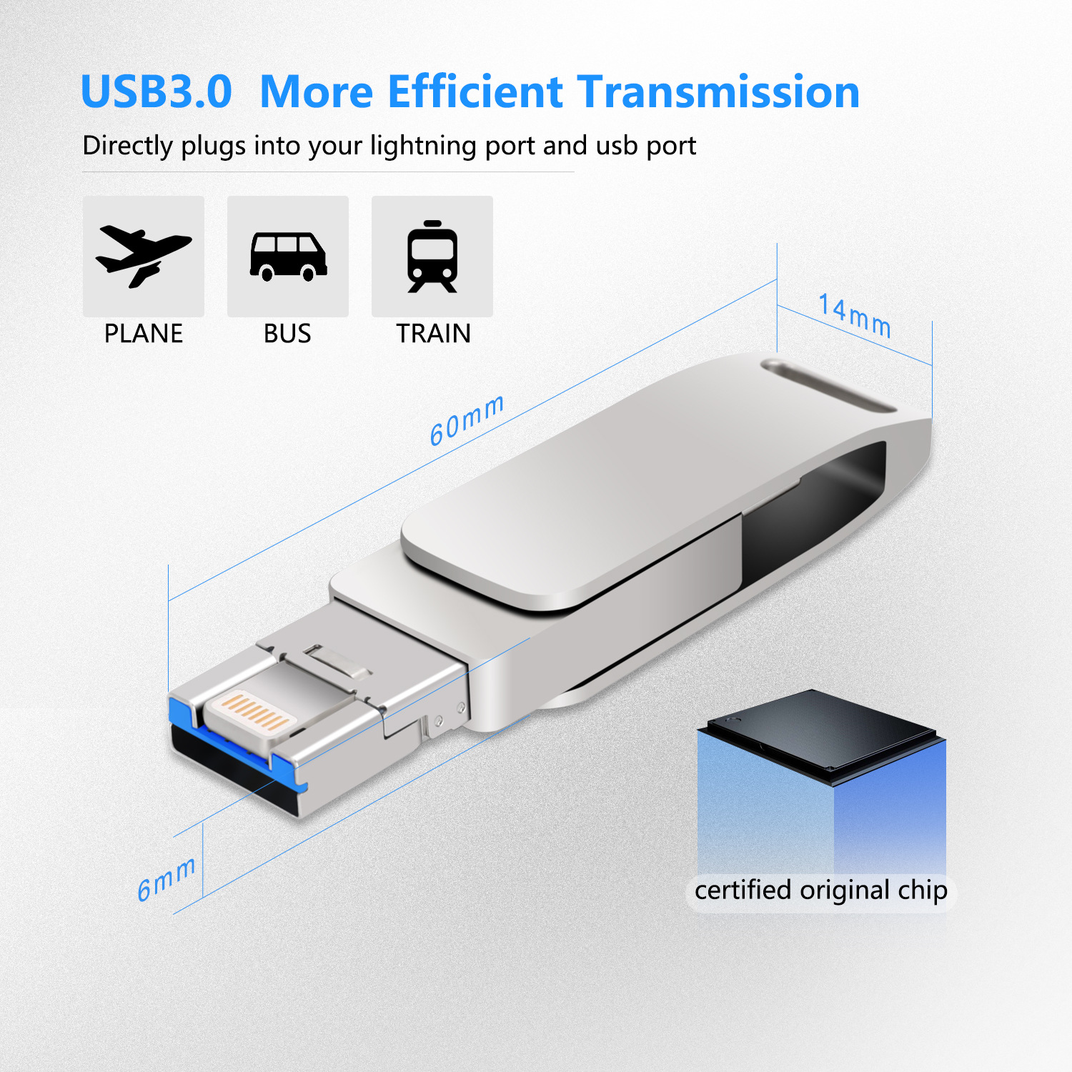 Large capacity mobile phone USB flash drive, dual-use OTG USB flash drive for mobile phones and computers, universal Android car storage USB flash drive