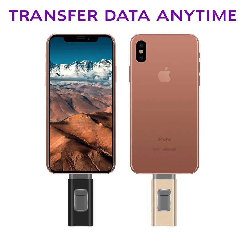 Large capacity 4-in-1 USB flash drive for Android and Apple phones, 1TB.