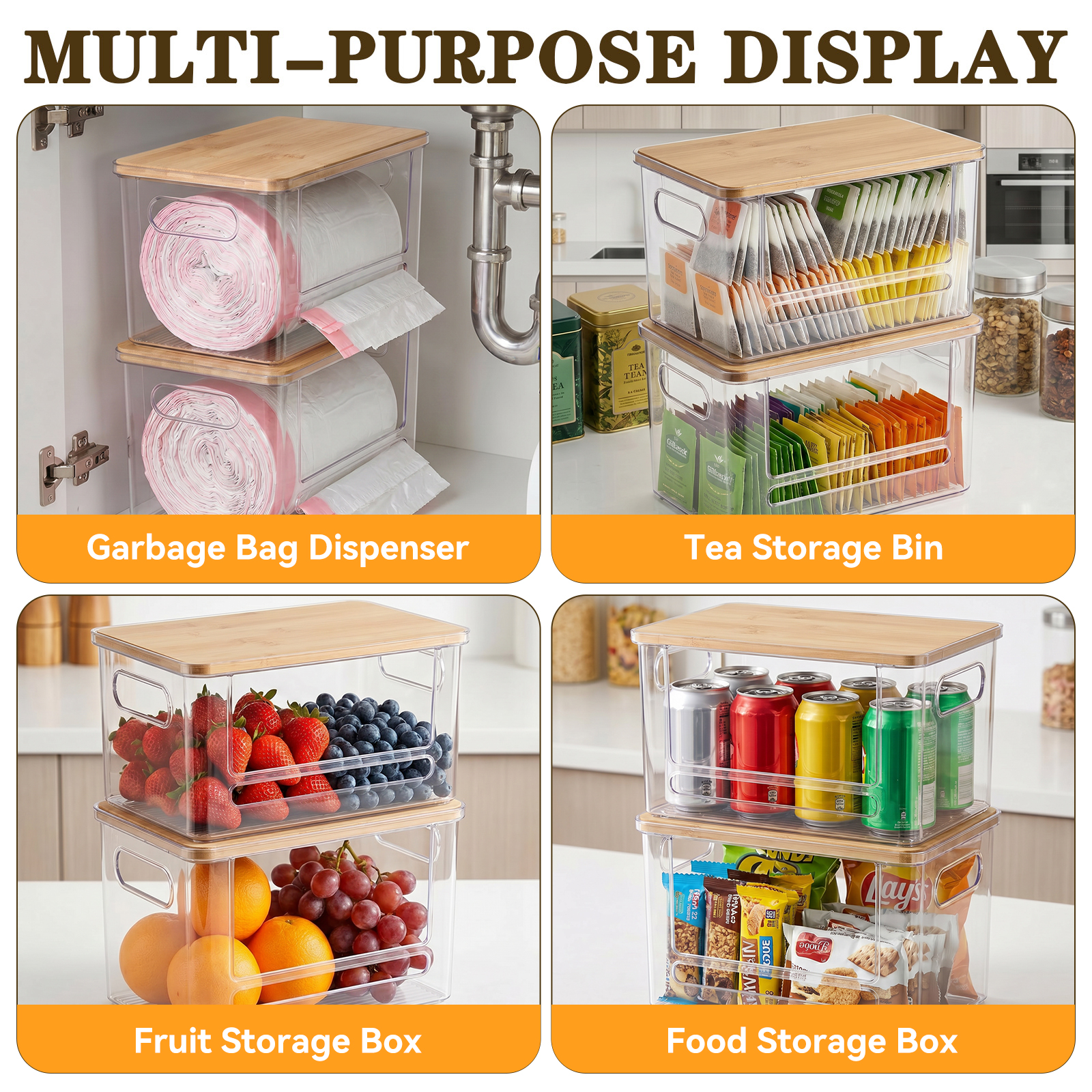 PLLDLC® Trash Bag Dispenser – Under Sink & Pantry Organizer