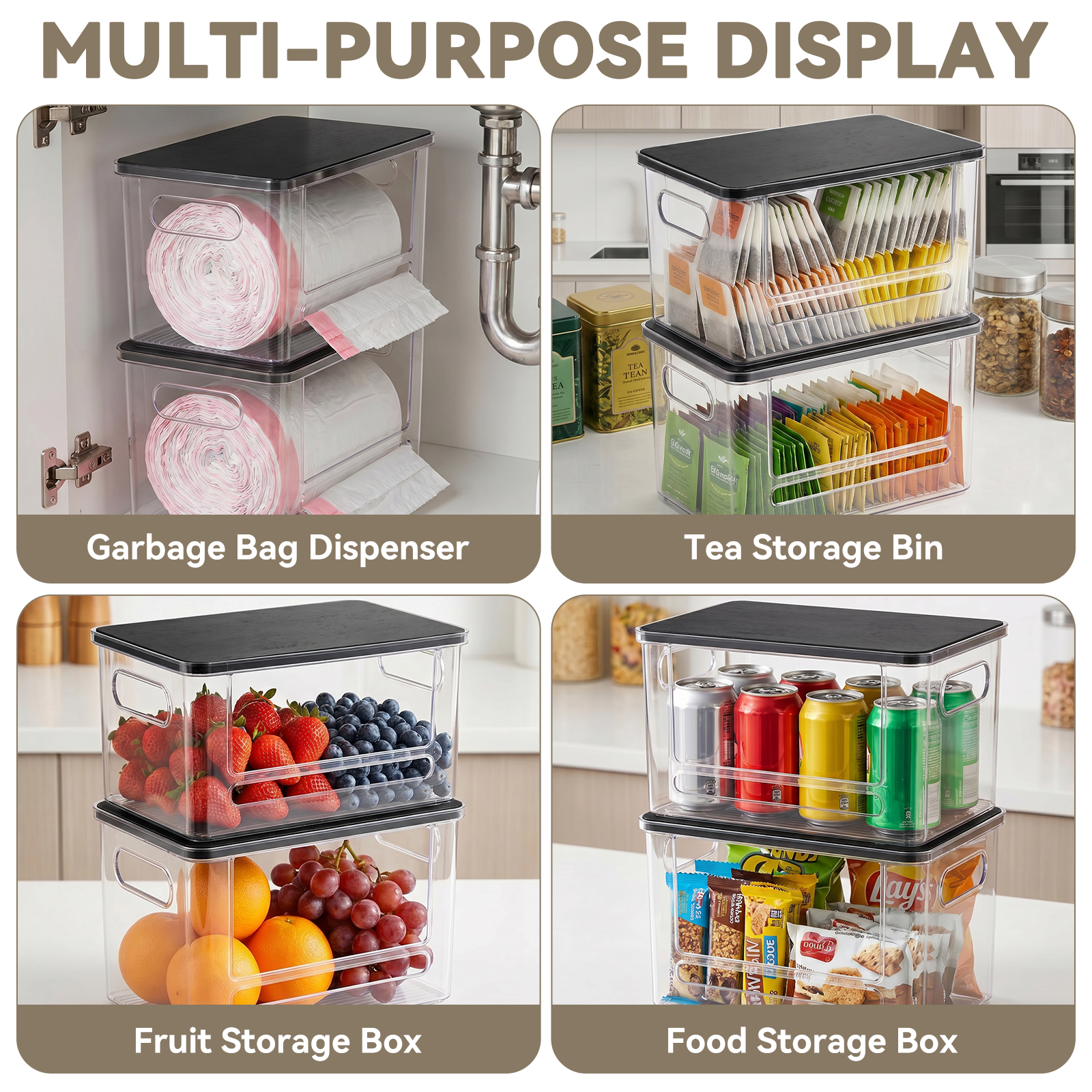 PLLDLC® Trash Bag Dispenser – Under Sink & Pantry Organizer