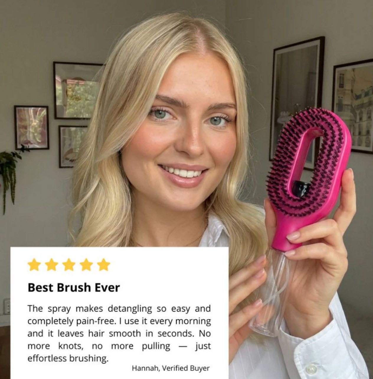 Multifunctional water spray comb, atomizing spray comb, transparent spray bottle handle, hollowed-out hair-smoothing comb, hair styling tool