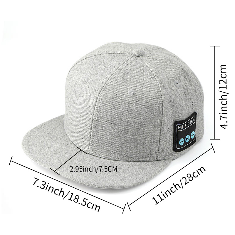 Wireless speaker hat with Bluetooth 5.4 dual speakers, suitable for outdoor sports and playing music.