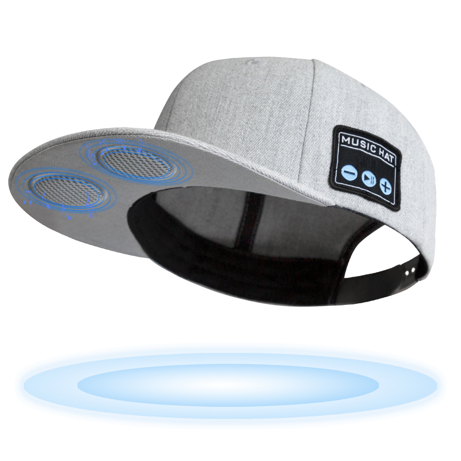 Wireless speaker hat with Bluetooth 5.4 dual speakers, suitable for outdoor sports and playing music.