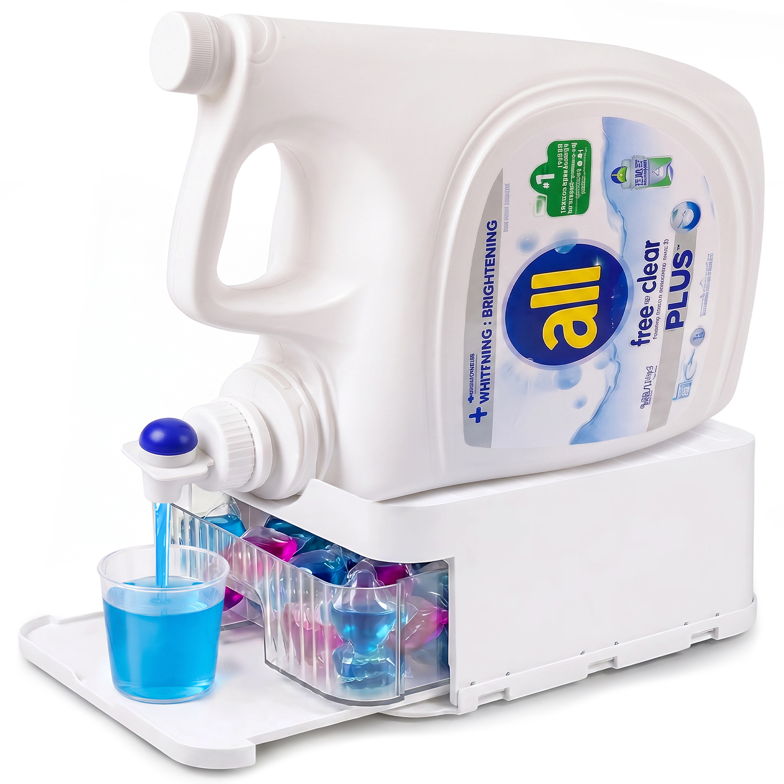 PLLDLC® Countertop Liquid Laundry Detergent Dispenser & Holder