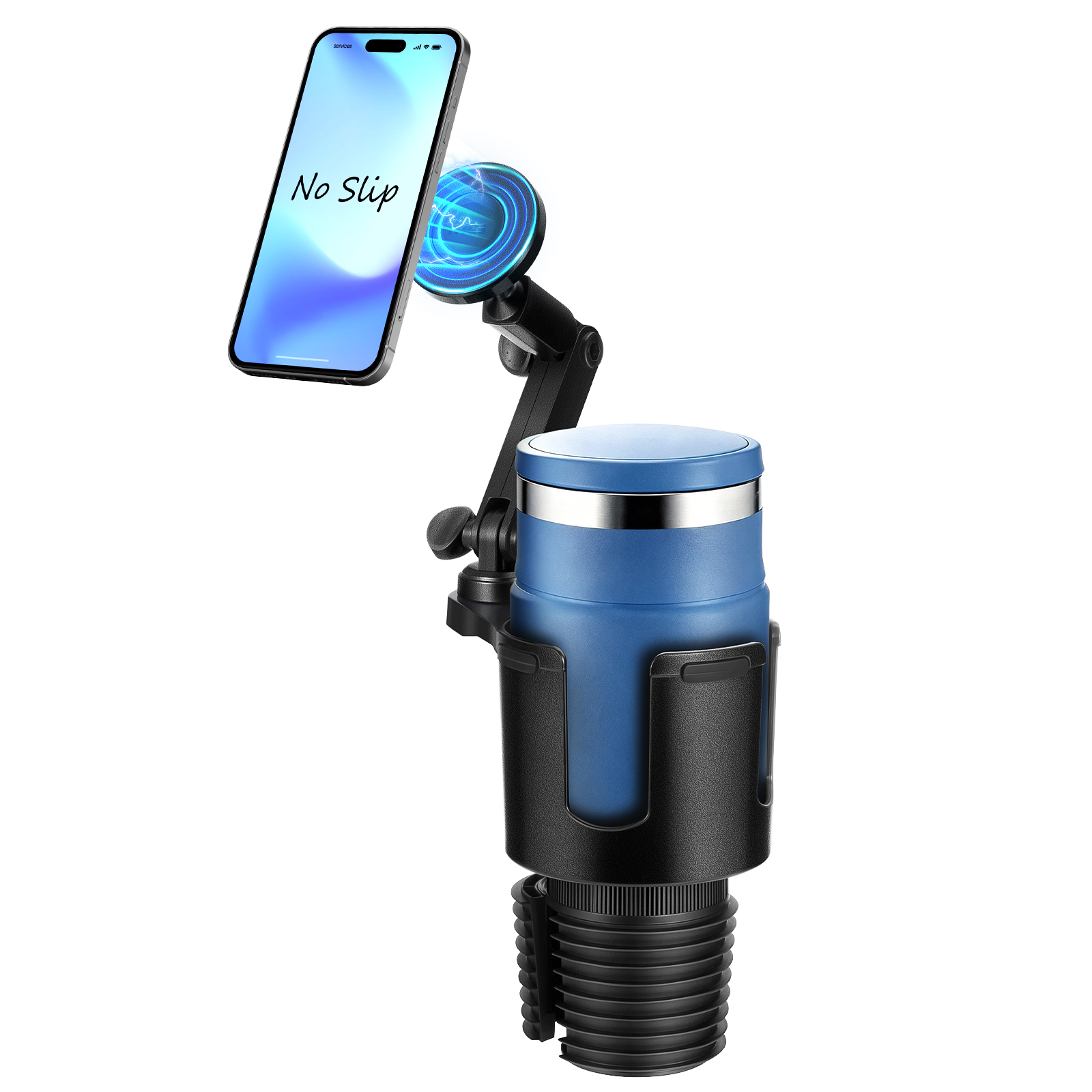 PLLDLC® 2-in-1 Magnetic Car Phone Holder & Cup Holder Extender
