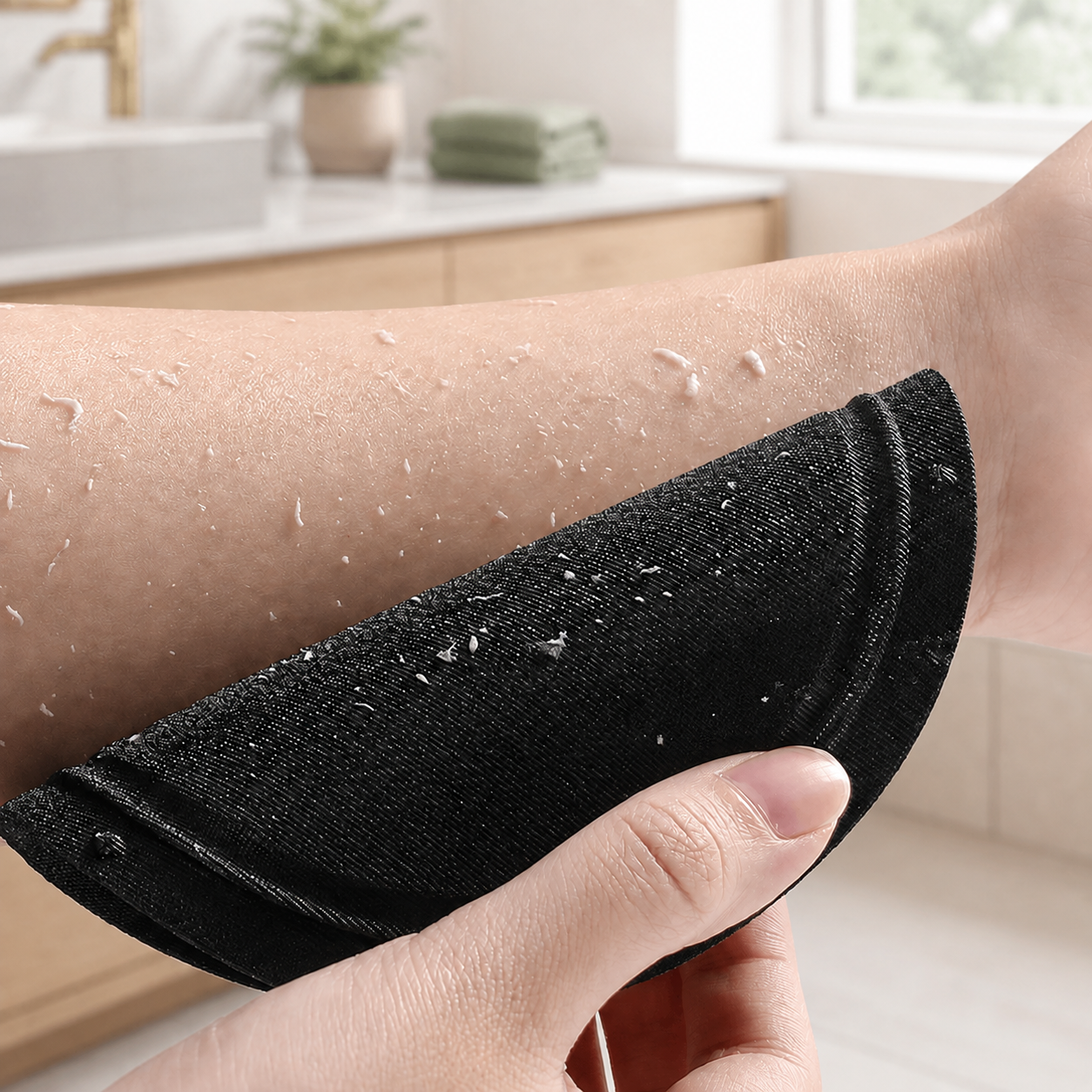 Exfoliating Body Scrubber Pad with Finger Grip – Gentle Rubber