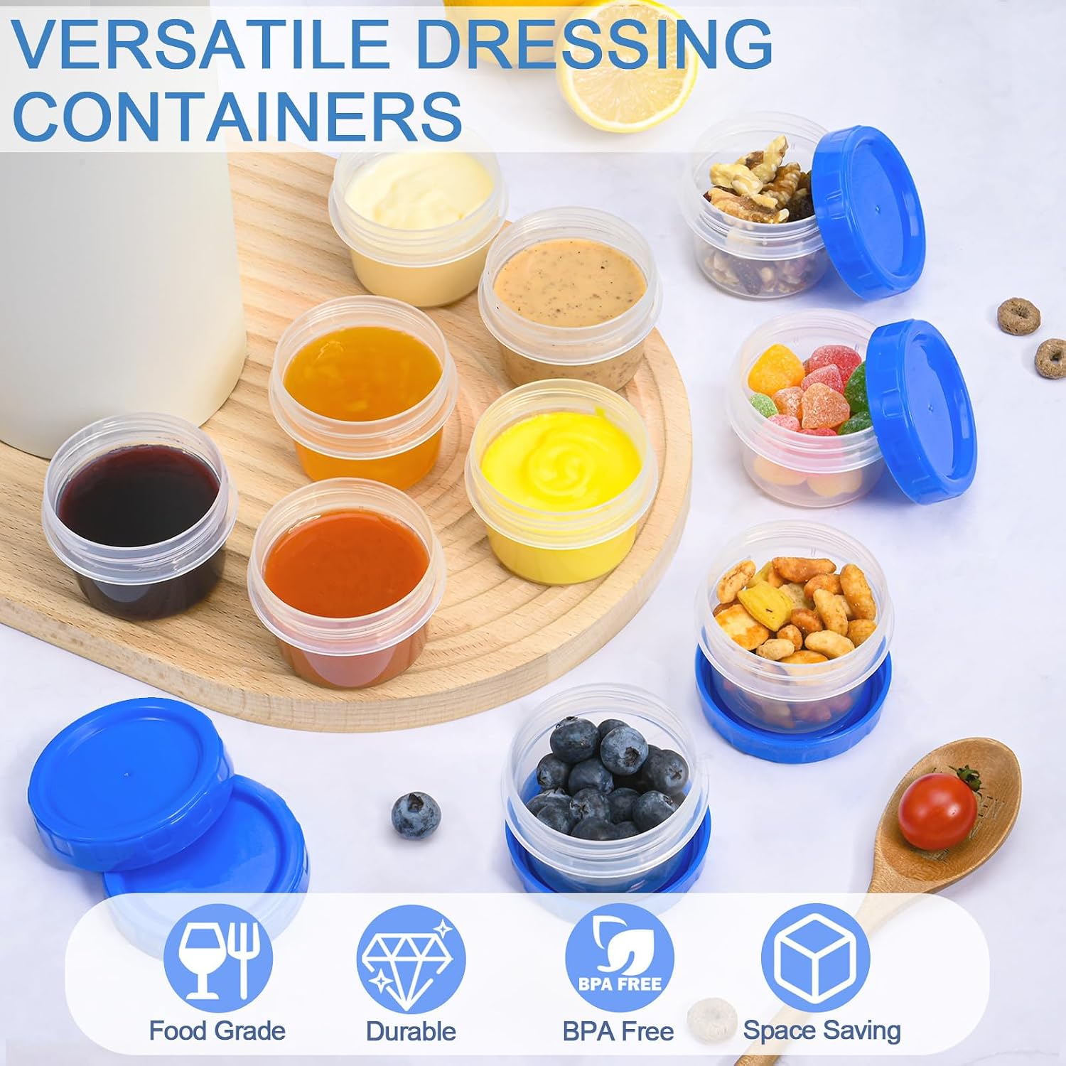 PLLDLC® Food Storage Containers – Clear Screw Lid Container Set