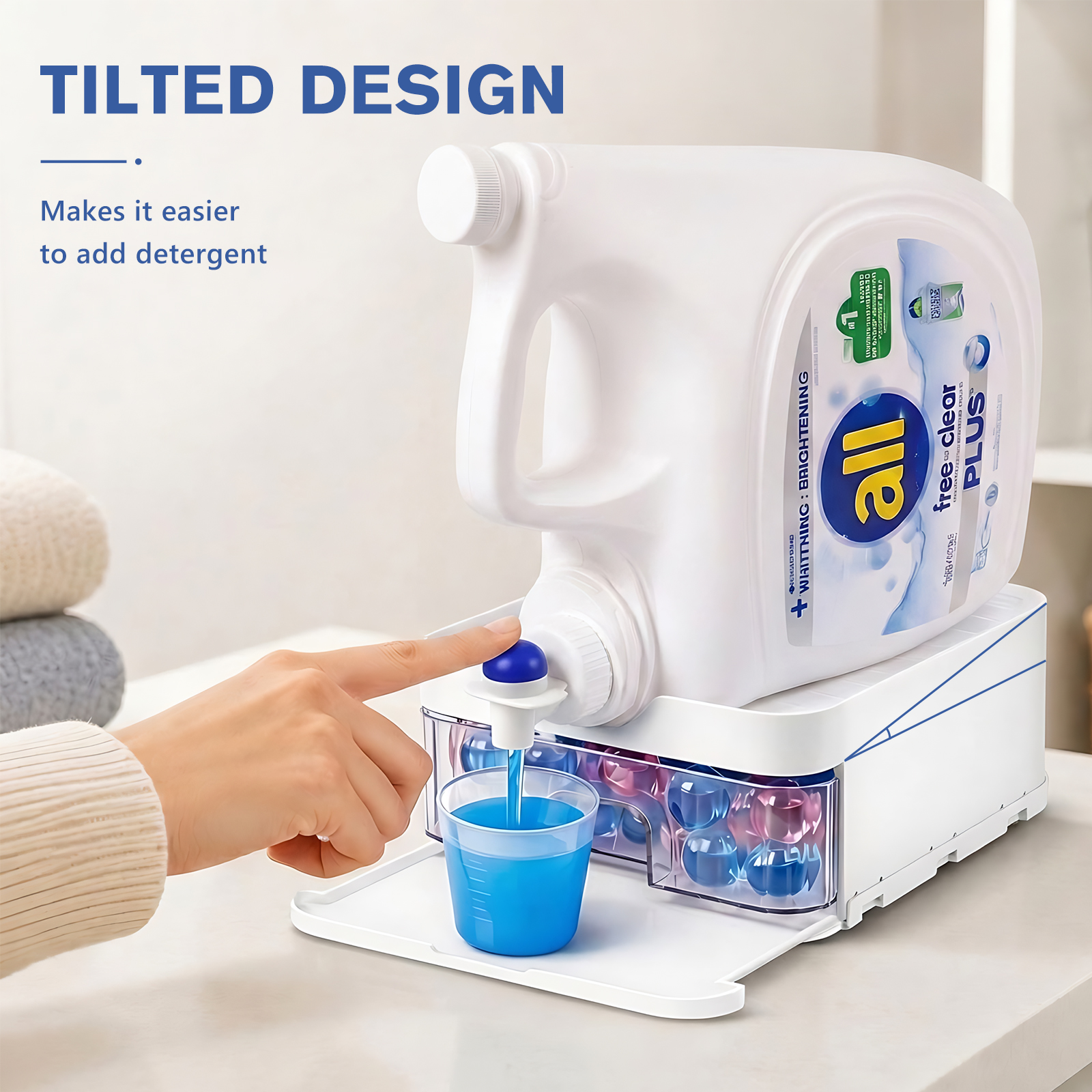 PLLDLC® Countertop Liquid Laundry Detergent Dispenser & Holder