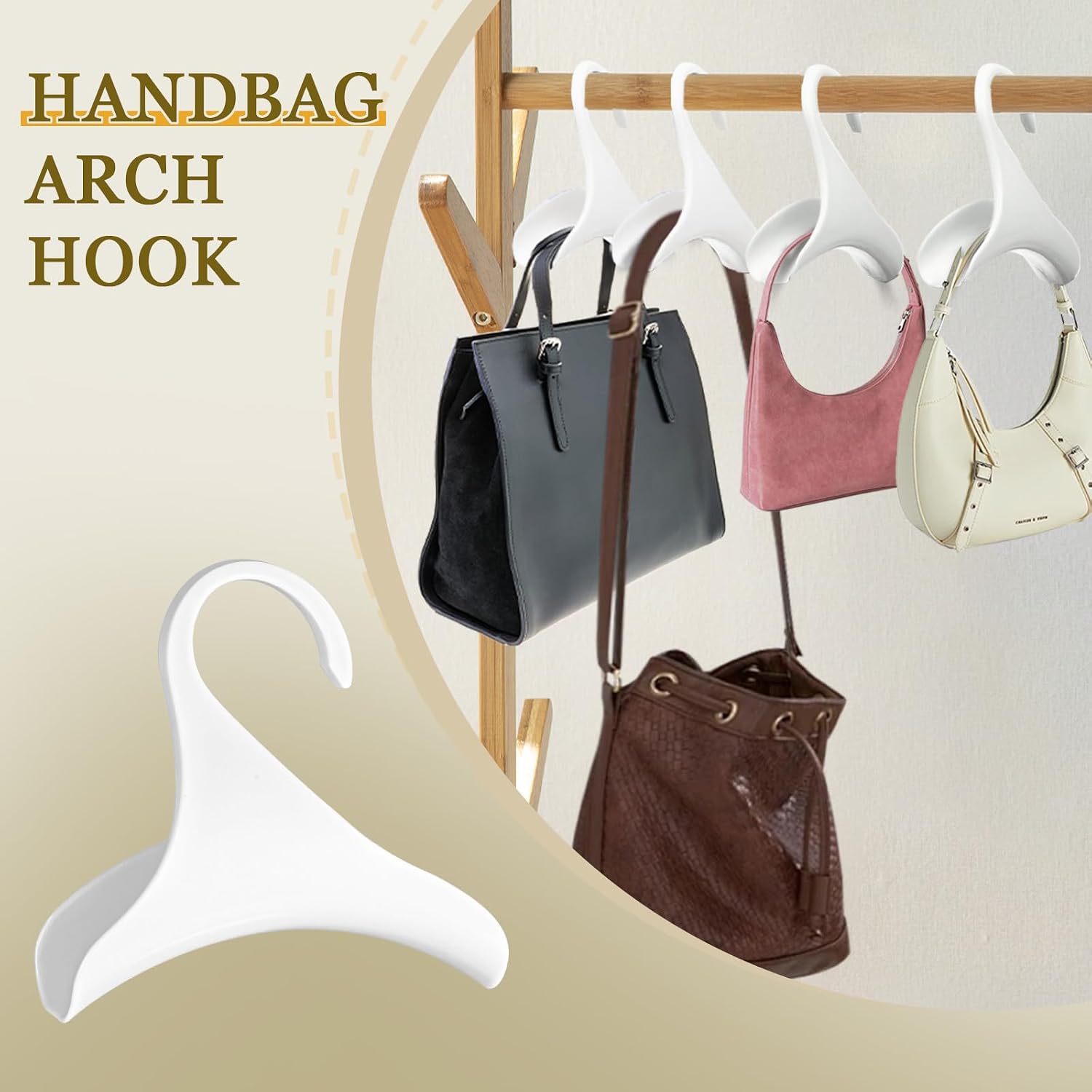 Bag Hanger 12 Pack – Purse Hangers for Closet, Handbag Organizer Hooks, Space-Saving Storage Racks for Purses, Totes, Backpacks & Belts, Lightweight Plastic Closet Organizer